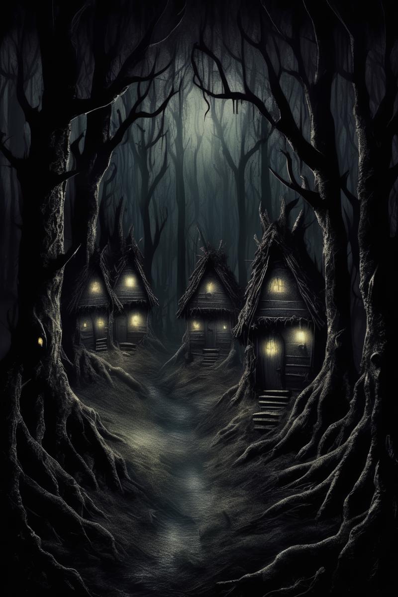 00026-2115743128-_lora_Dark Fantasy_1_Dark Fantasy - small Dark depressive village in the Dark forest.png